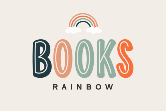 Books Rainbow: A Handwritten Font Bursting with Whimsical Charm