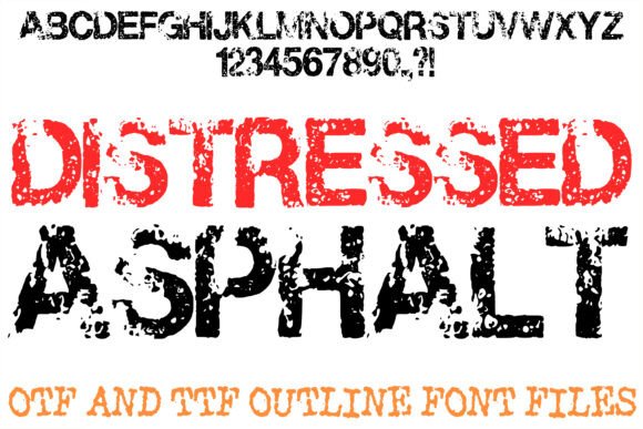 Distressed Asphalt: The Ultimate Rugged Typeface