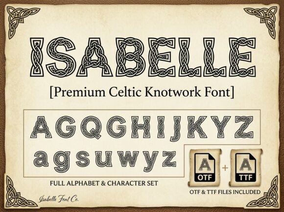 Isabelle: Crafting a Legendary Visual Identity with Celtic Knotwork