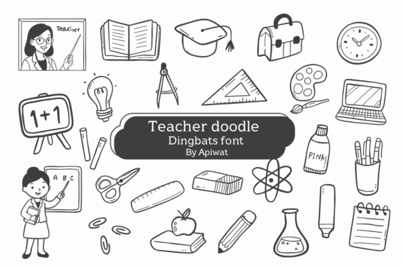 Teacher Doodle: A Dingbats Font for Educational Charm